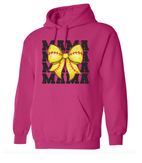 *PRE-ORDER* Berry Pink Adult MAMA Hoodie Sweatshirt (Front & Back)